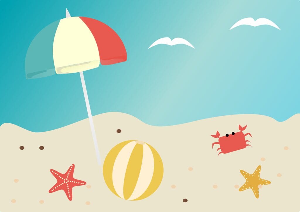 beach, summer, vacation